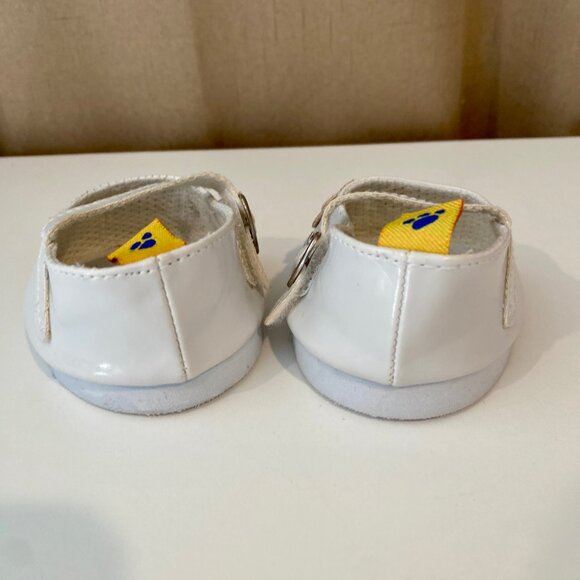Build-A-Bear White Mary Jane Shoes‎ w/ Flowers – Patent Leather - Picture 7 of 8